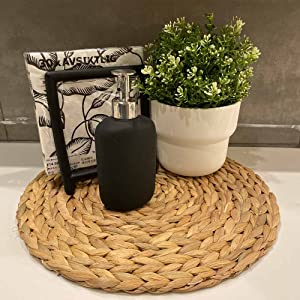 decoration round plate insulation pads mat coaster party woven water hyacinth seagrass rattan placemat for dining table