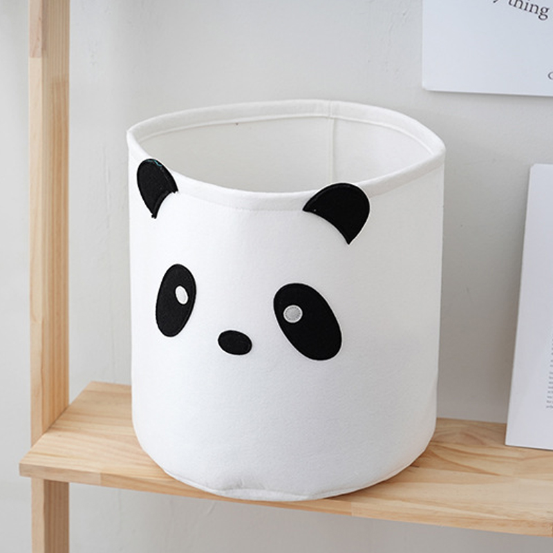 large capacity thickened felt cartoon storage basket for children baby's laundry hamper toy storage bin