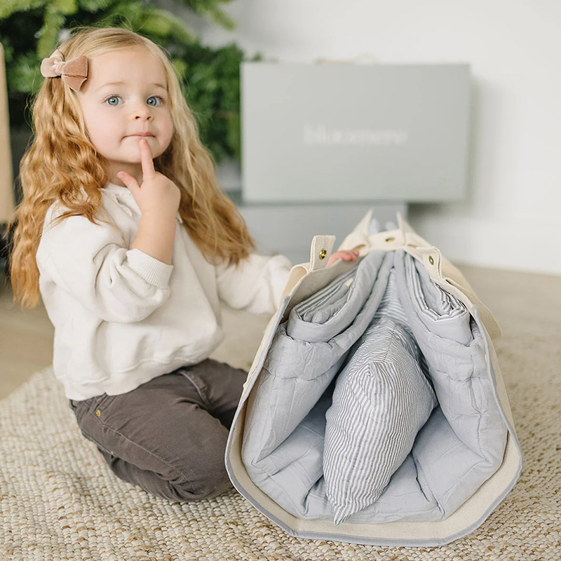 organic bassibet bag portable bedding set for kids personalized daycare animal nap mat with pillow and blanket