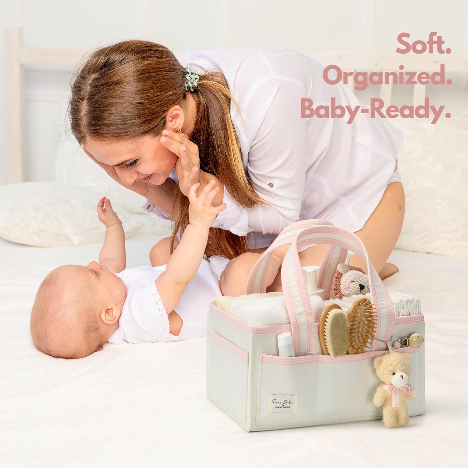 portable fashion nursery storage basket gift newborn necessities baby diaper organizer diaper caddy