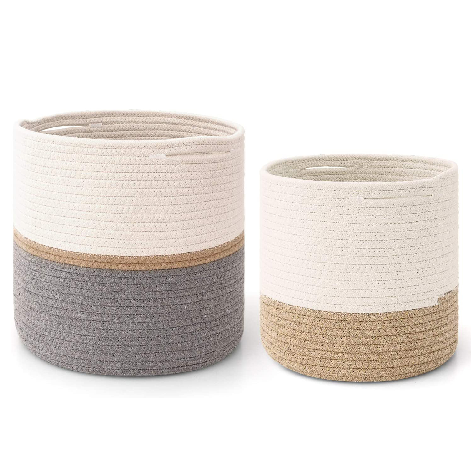 cotton rope plant basket woven basket 10"12" flower pot floor indoor planters for home decor