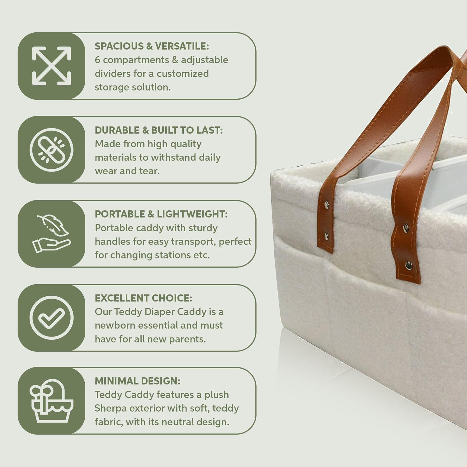 baby diaper organizer tote with multiple pockets easy to carry great diaper caddy for travel daily use keep baby items tidy