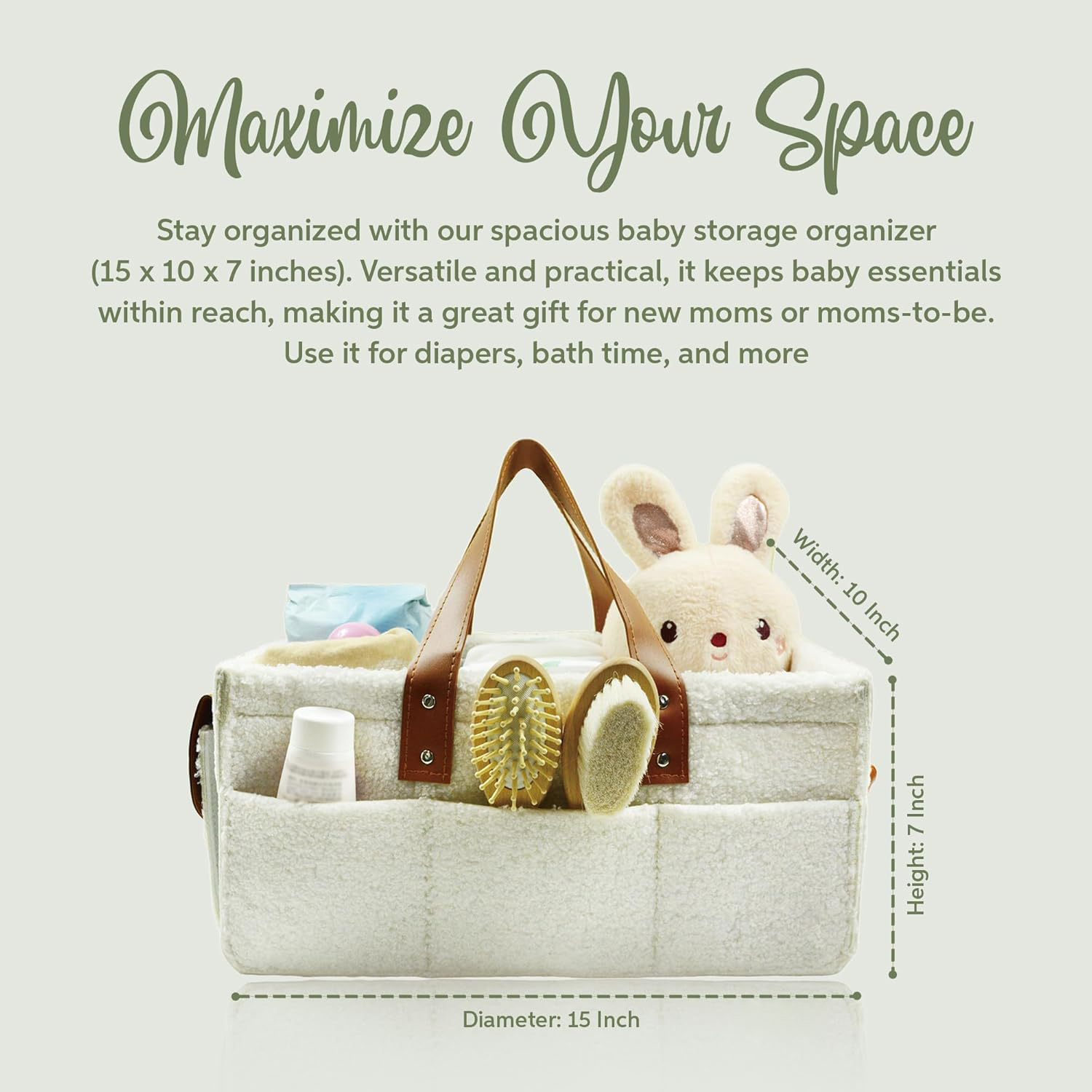 baby diaper organizer tote with multiple pockets easy to carry great diaper caddy for travel daily use keep baby items tidy