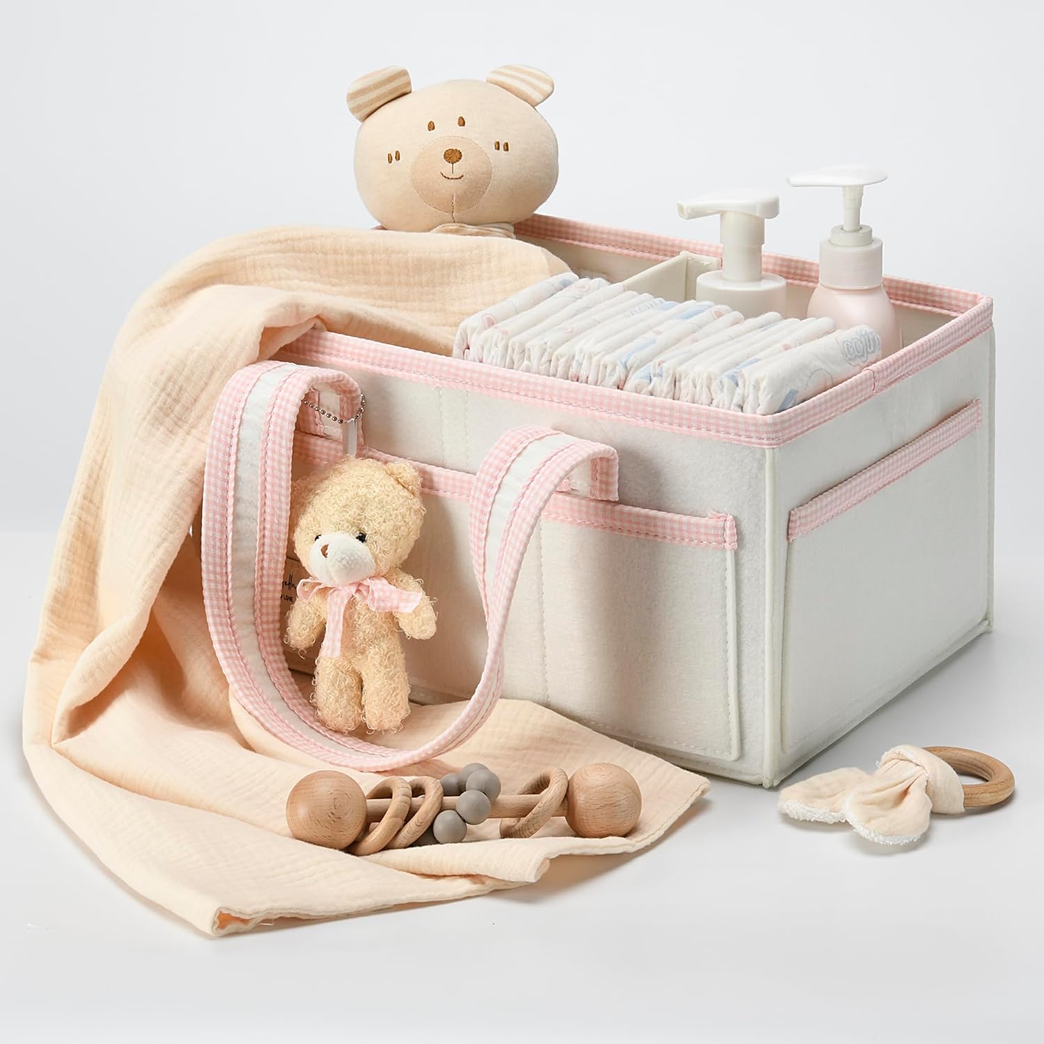 portable fashion nursery storage basket gift newborn necessities baby diaper organizer diaper caddy