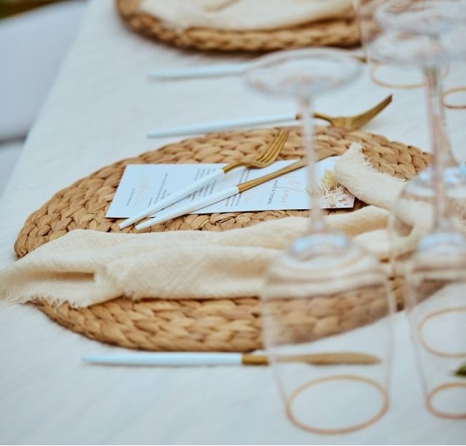 decoration round plate insulation pads mat coaster party woven water hyacinth seagrass rattan placemat for dining table